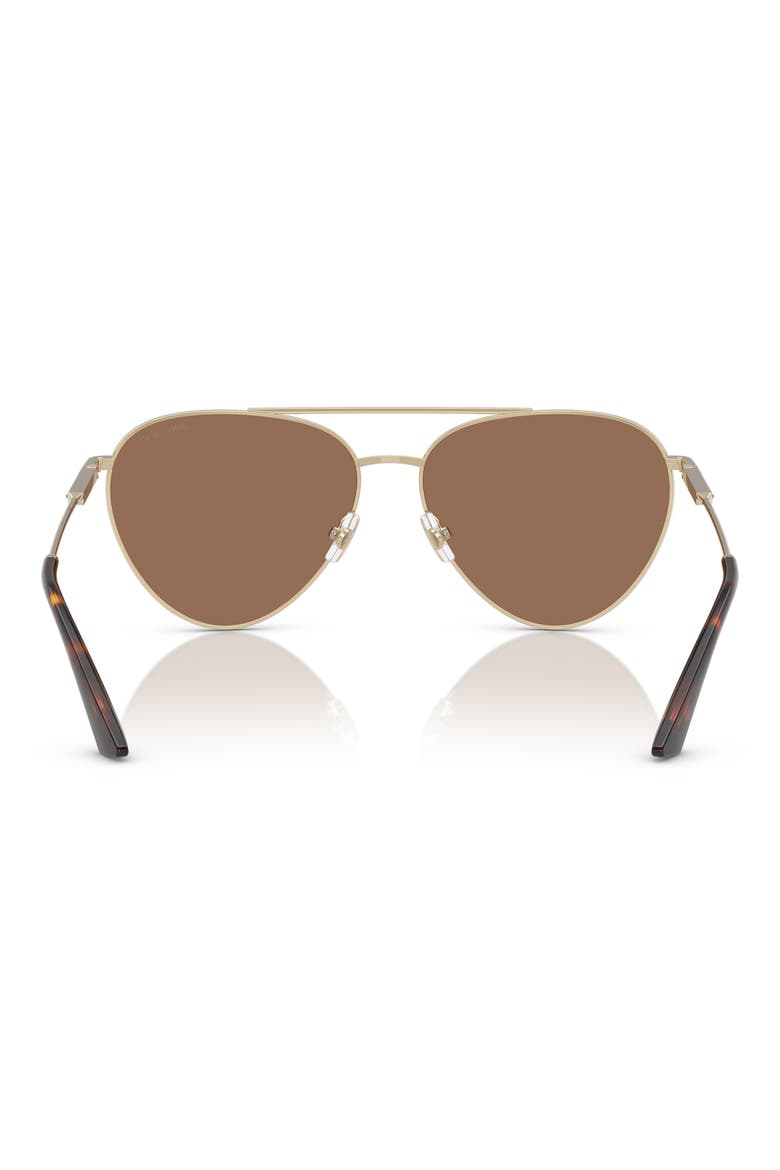 60mm Pilot Sunglasses, Alternate, color, BROWN GOLD