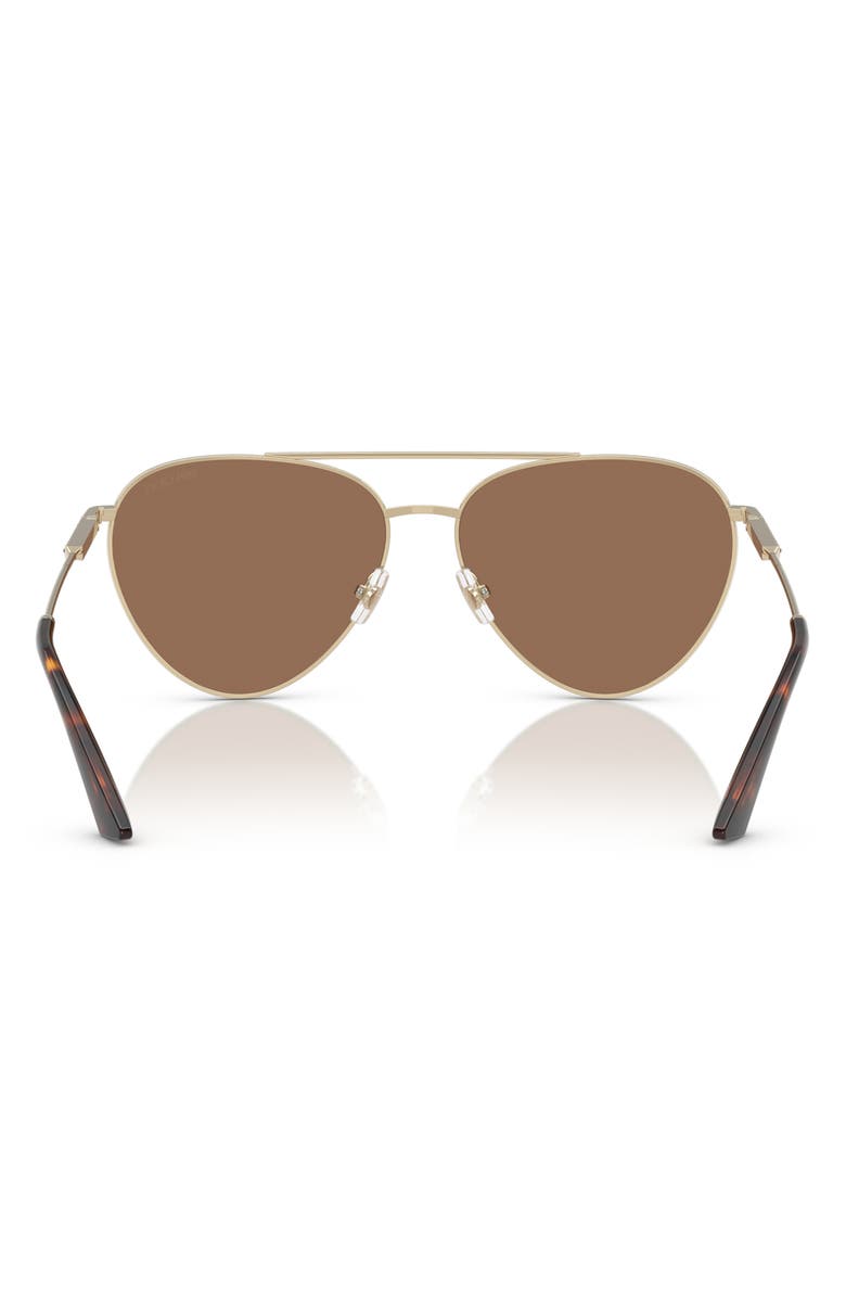 Jimmy Choo 60mm Pilot Sunglasses, Alternate, color, Brown Gold
