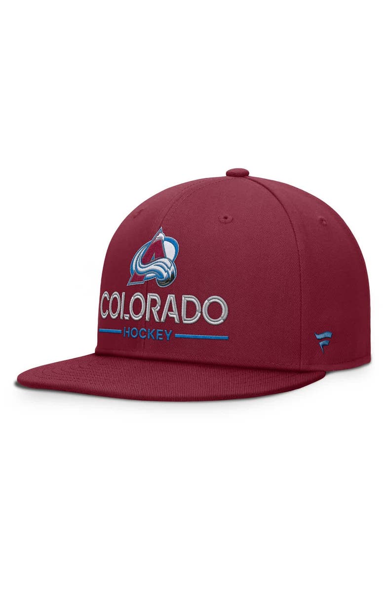 FANATICS Men's Fanatics Burgundy Colorado Avalanche Authentic Pro Rink Lockup Snapback Hat, Main, color, Burgundy