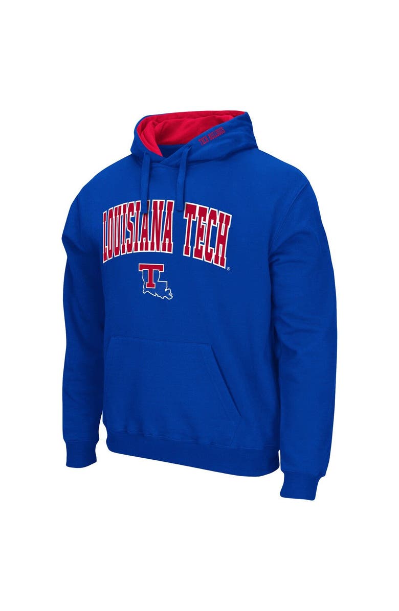 COLOSSEUM Men's Colosseum Royal Louisiana Tech Bulldogs Arch and Logo Pullover Hoodie, Alternate, color, Royal
