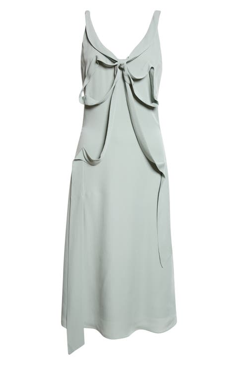 Dowla Bow Heavy Silk Georgette Dress
