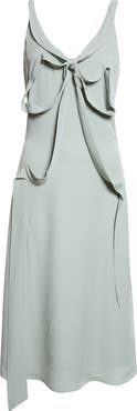 Acne Studios Dowla Bow Heavy Silk Georgette Dress