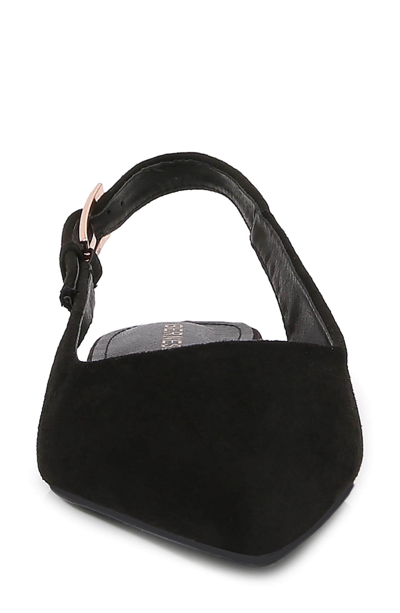 BERNESS Caitriona Pointed Toe Slingback Flat, Alternate, color, Black Sde