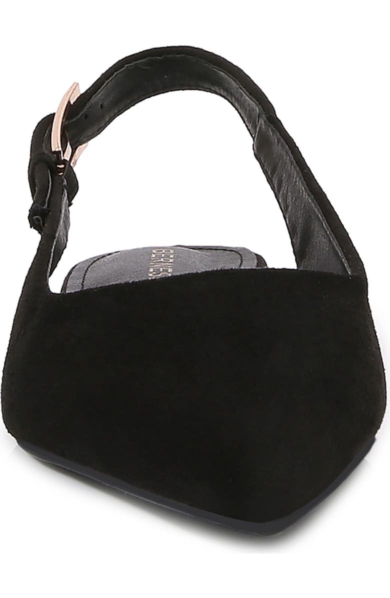 BERNESS Caitriona Pointed Toe Slingback Flat, Alternate, color, Black Sde