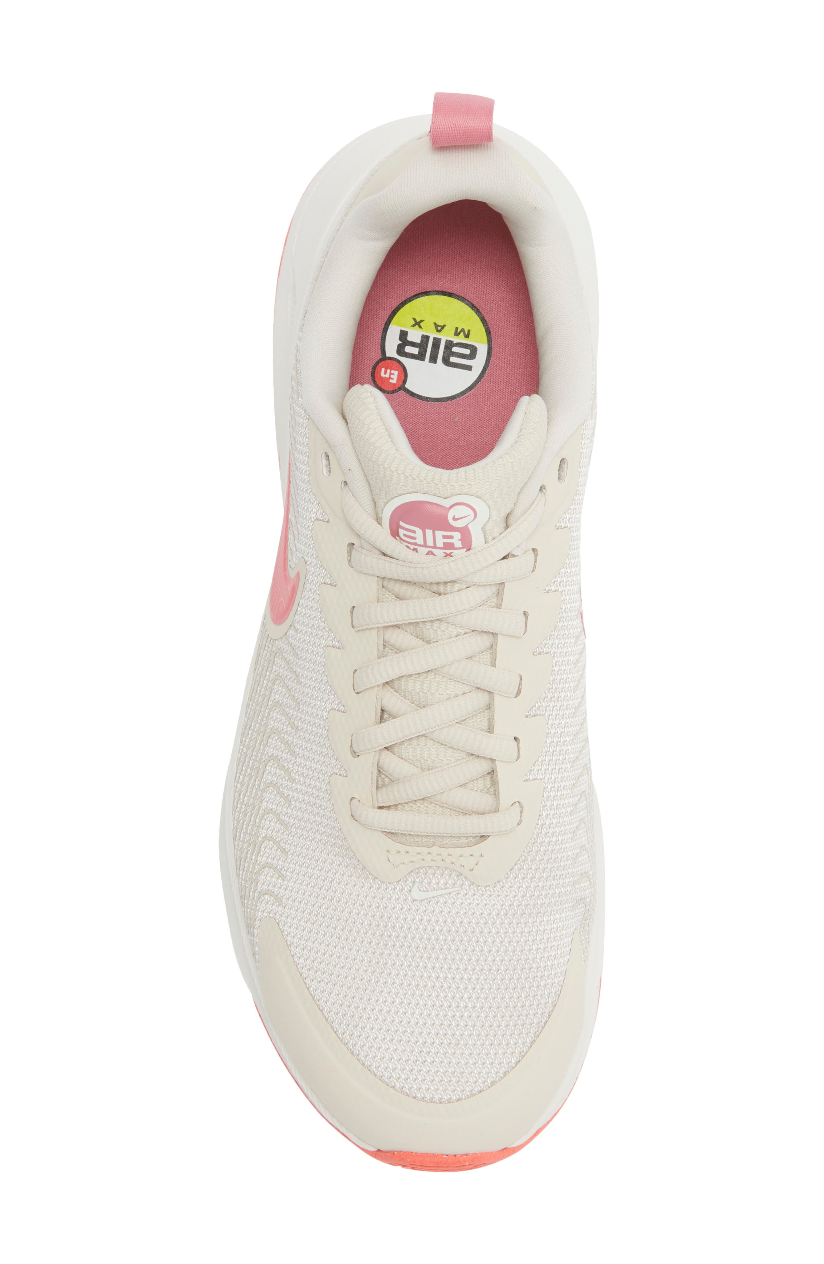 Air Max Nuaxis Sneaker, Alternate, color, BROWN/ HOT LAVA/ PEONY/ SAIL