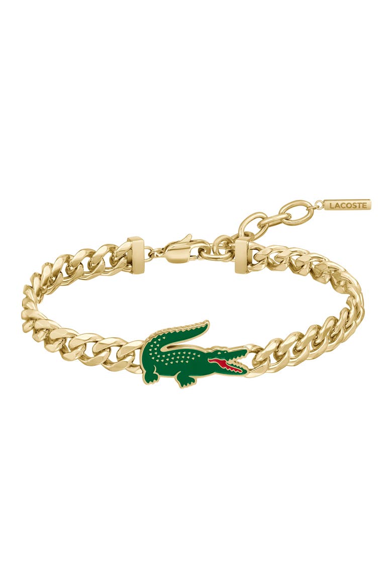 Arthor Crocodile Pendant Bracelet, Main, color, GOLD
