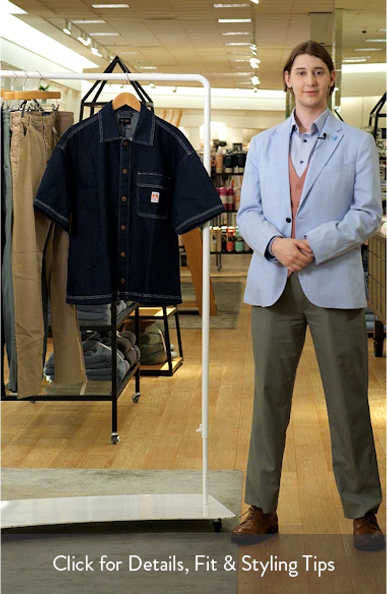 Short Sleeve Denim Overshirt, sales video thumbnail