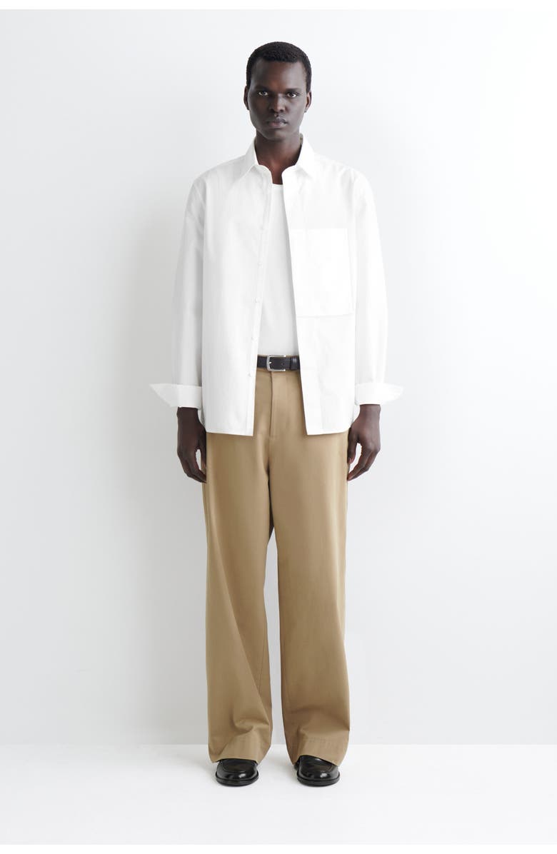 COS Slim Pocket-detail Pima Cotton Shirt, Alternate, color, White