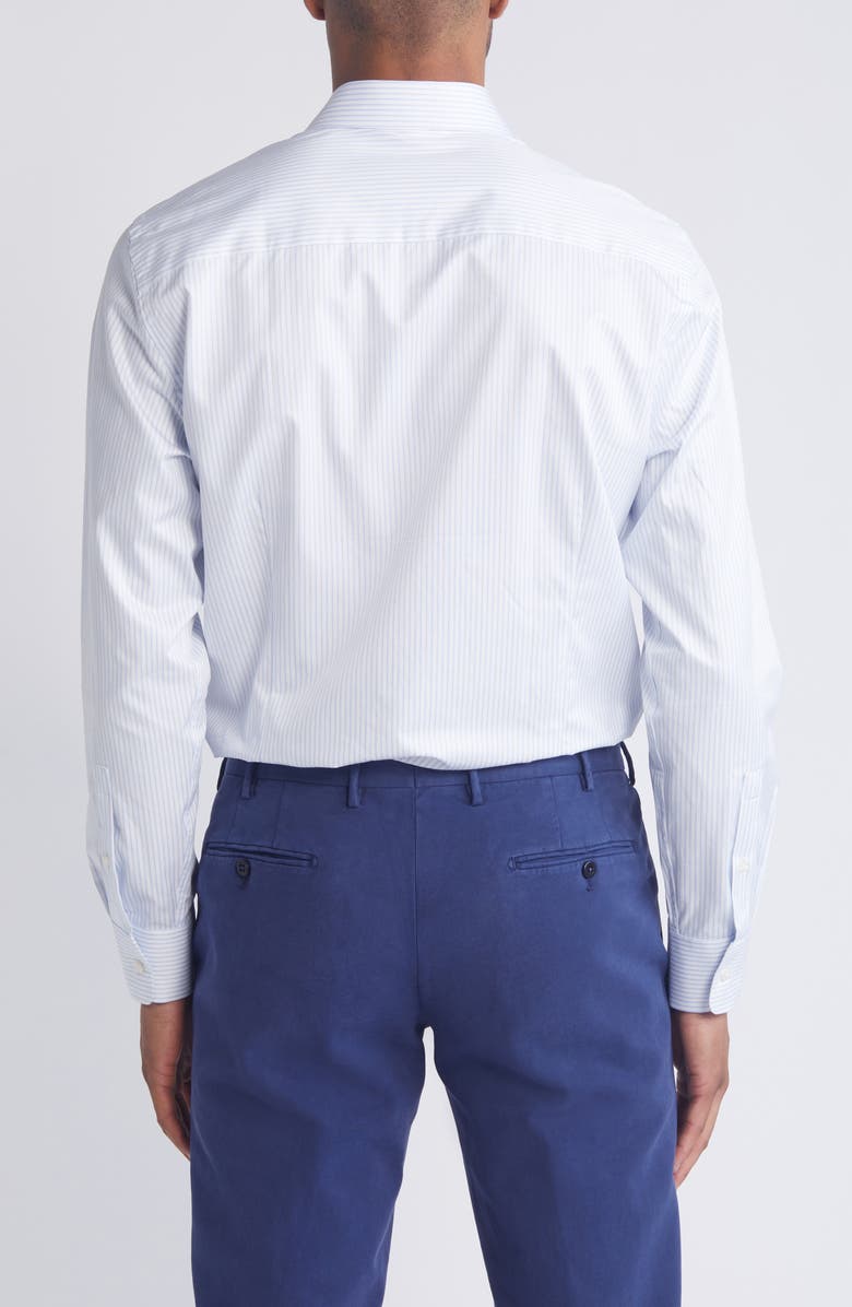 Jack Victor Brooke Stripe Dress Shirt, Alternate, color, Sky Blue