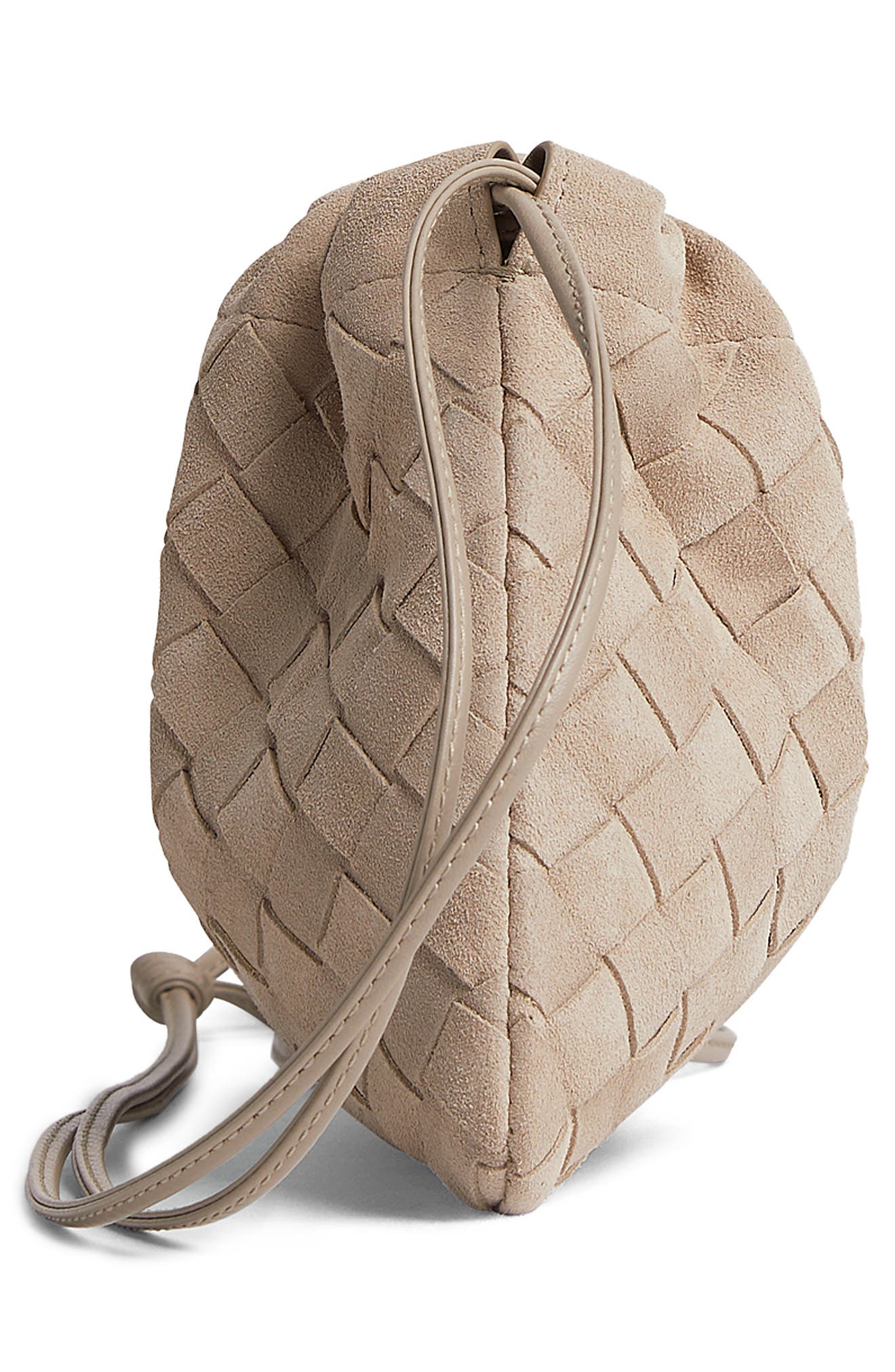 Bottega Veneta Small Dustbag Intrecciato Suede Bag, Alternate, color, 