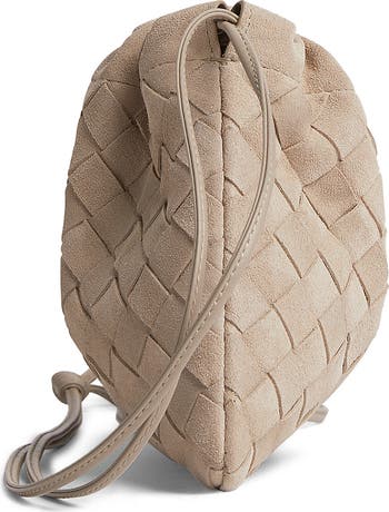 【関税&送料込】Bottega Veneta Suede Dustbag With Intrecciat Bottega Veneta Dustbag Suede Pouch Bag | Neiman Marcus