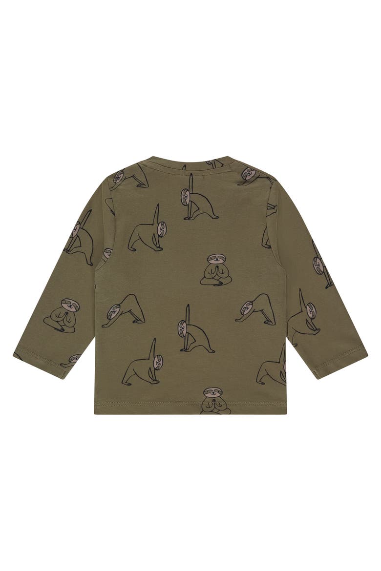 Allover Yoga Koala Long Sleeve Shirt, Alternate, color, Army