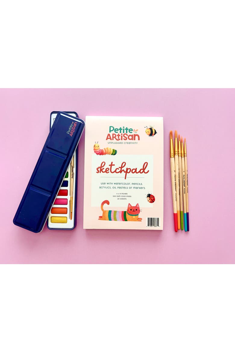 Kids Watercolor Sketch Pad, Alternate, color, Yellow paper