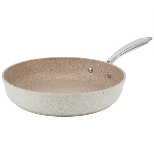 Korkmaz Granita 11 Inch Nonstick Tava And Frypan In Tan In White