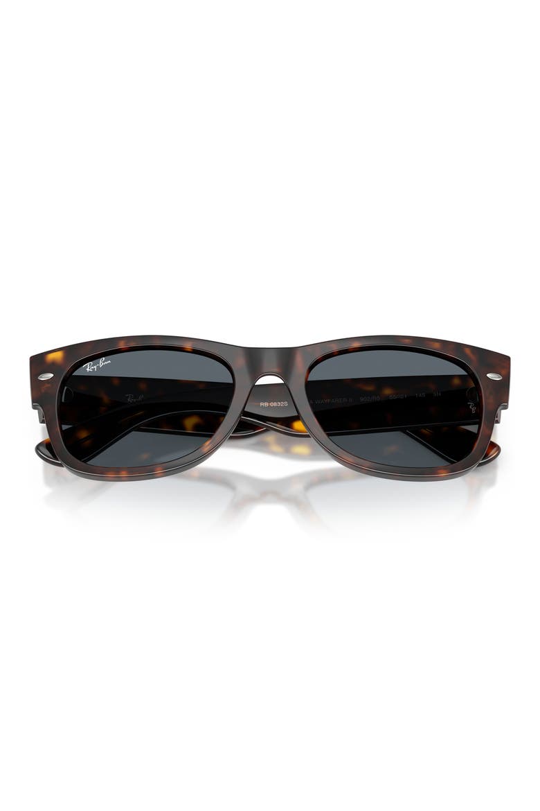 52mm Mega Wayfarer II Square Sunglasses, Alternate, color, HAVANA / BLUE