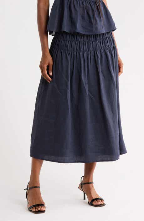 Anya Ramie Midi Skirt