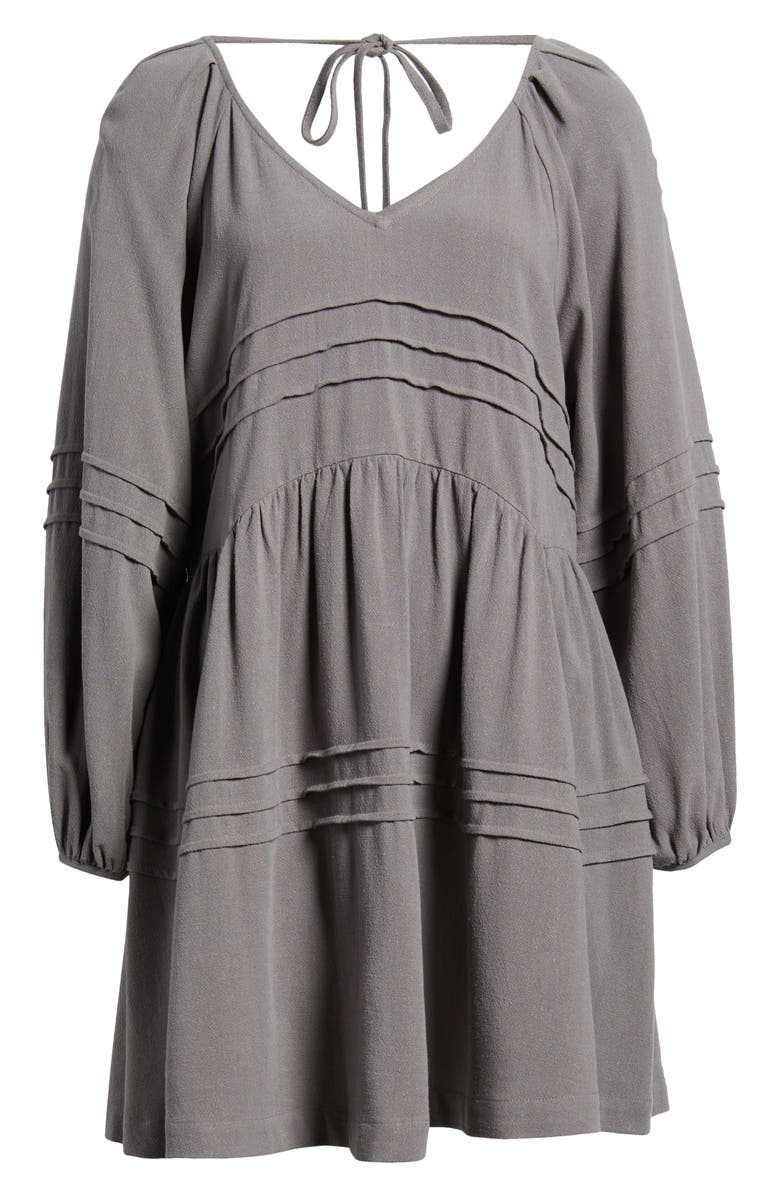 Treasure & Bond Pintuck Long Sleeve Minidress, Alternate, color,