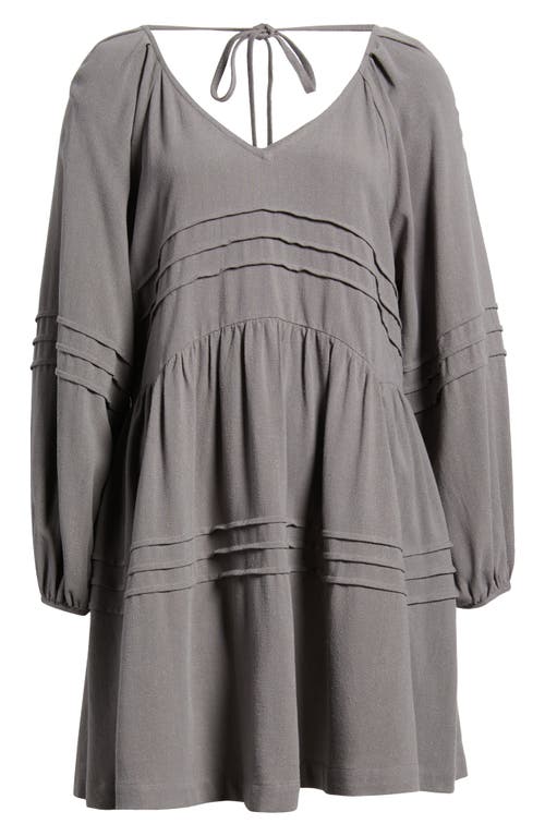 Treasure & Bond Pintuck Long Sleeve Minidress