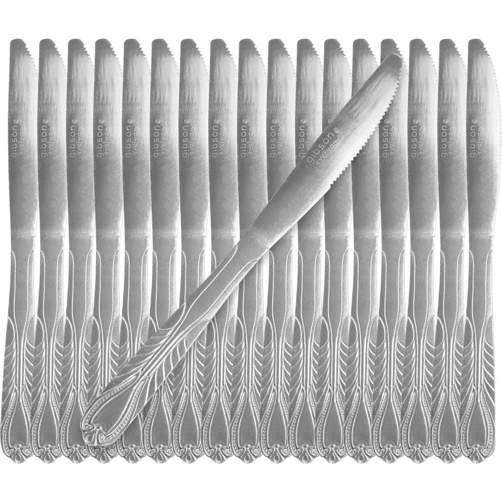Gibson Everyday Jasper 18 Piece Dinner Knife Set In Silver