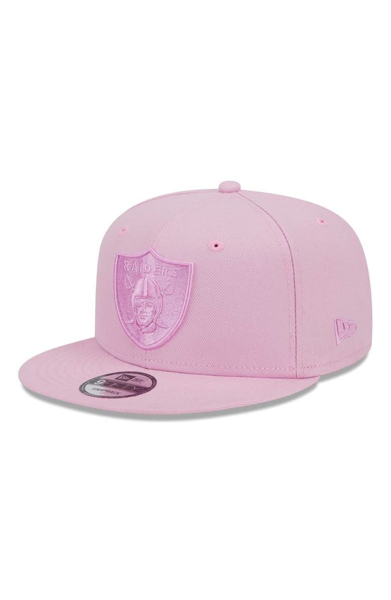 New Era Men's New Era Pink Las Vegas Raiders Color Pack 9FIFTY Snapback Hat, Main, color, 