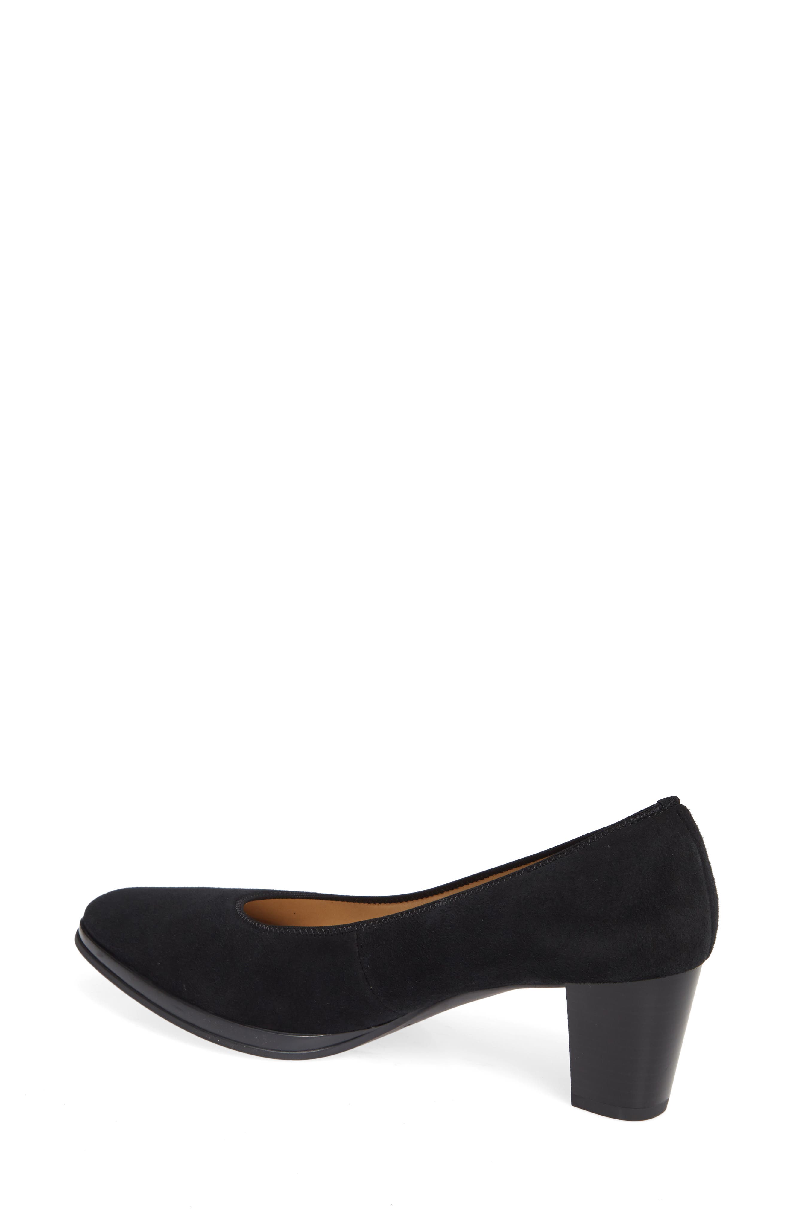 ara Ophelia Pump, Alternate, color, Black/ Black Suede