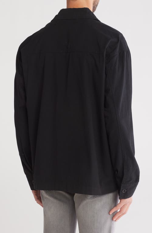 Cat Wwr Canvas Heavyweight Shirt Jacket In Black