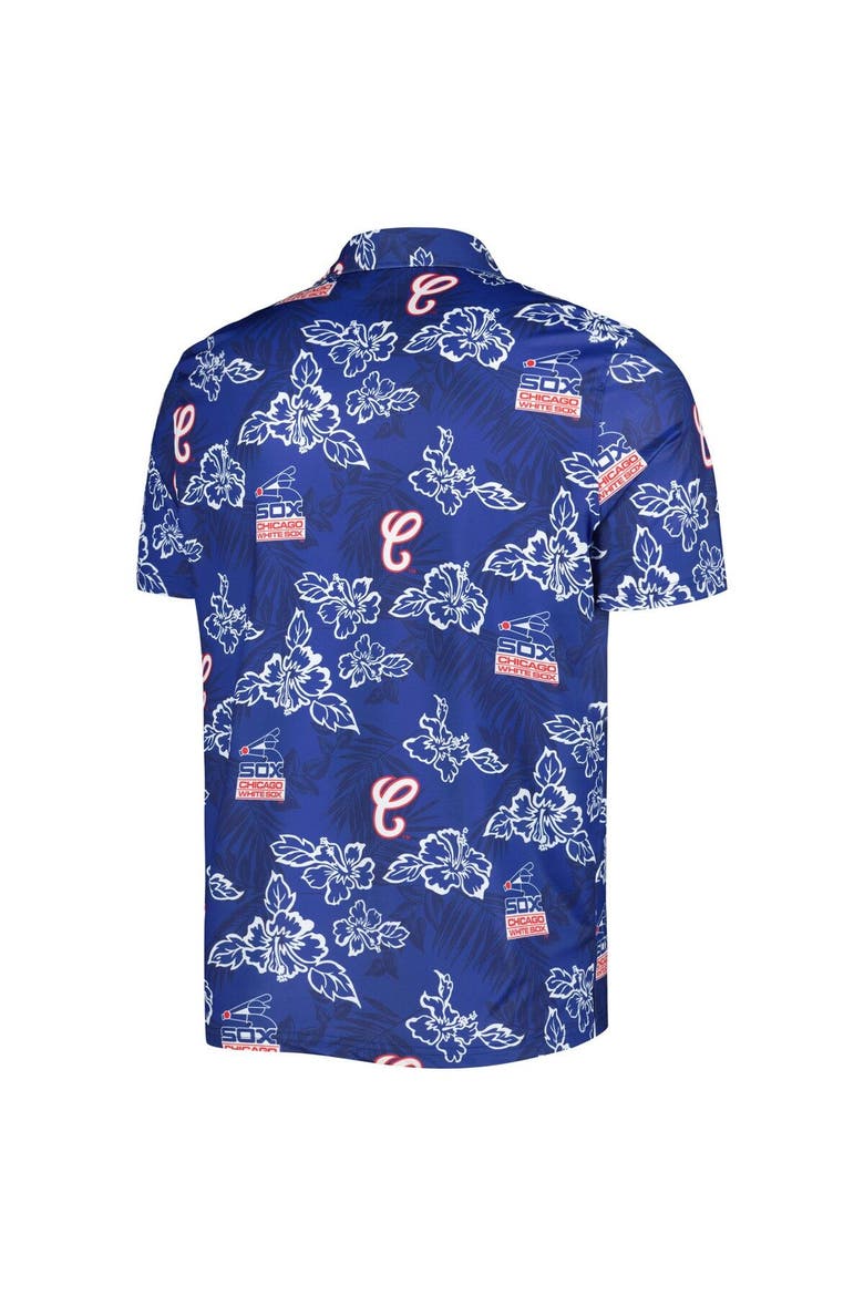 Men's Reyn Spooner Navy Chicago White Sox Cooperstown Collection Puamana Print Polo, Alternate, color, Navy