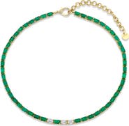 SHAY Emerald & Diamond Tennis Necklace