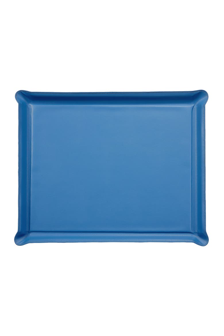 Grande Leather Ottoman Tray, Alternate, color, BLUE