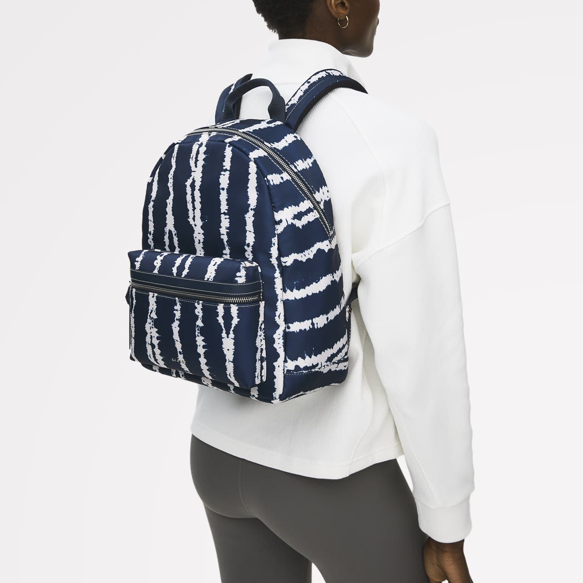 Radley Halley Row - Tie Dye Stripe Medium Ziptop Backpack, Alternate, color, Naval