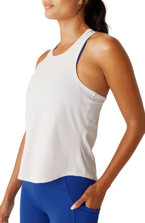 Beyond Yoga Racerback Maternity Tank Top In Lunar White