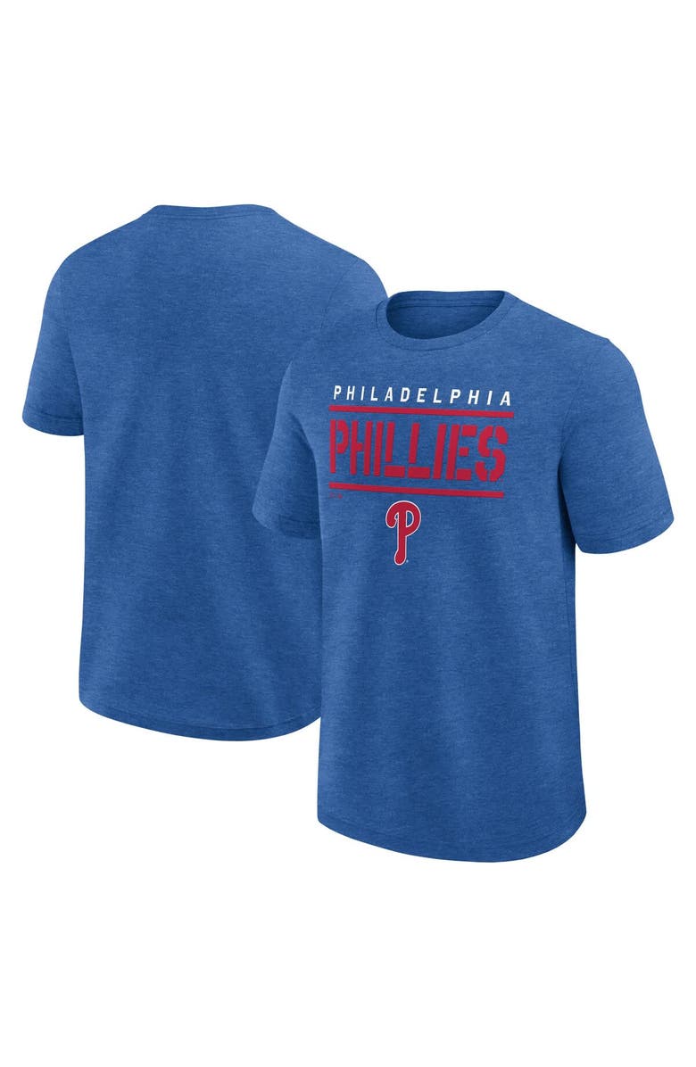 FANATICS Men's Fanatics Heather Royal Philadelphia Phillies Top Notch T-Shirt, Alternate, color, Heather Royal