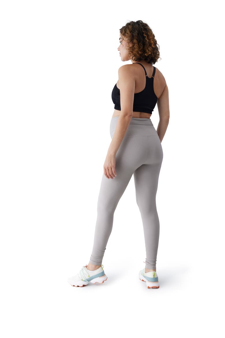 Ribbed Maternity Leggings, Alternate, color, PUTTY
