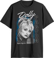 DOLLY PARTON Men's Guitar Portrait Short Sleeve Graphic T-Shirt