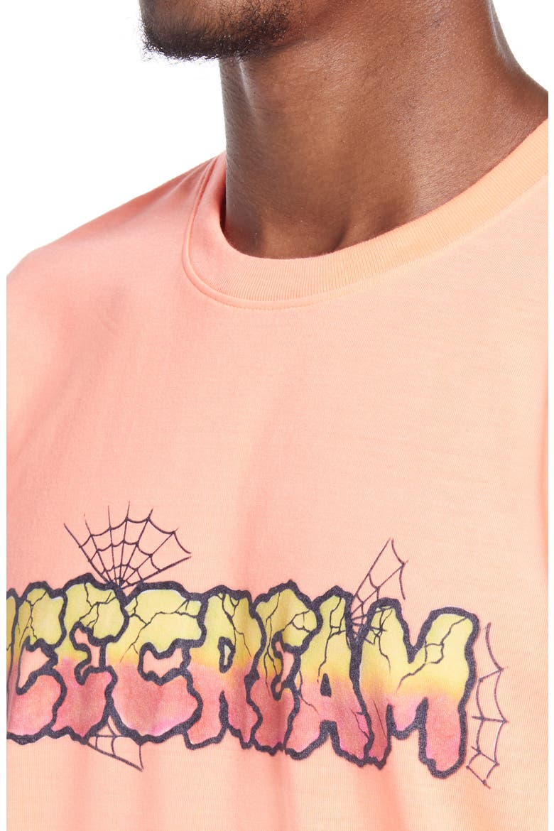 Ice Cream Airbrush Men's Graphic Tee, Alternate, color, NEON CORAL