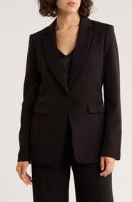 DKNY One-Button Suit Blazer
