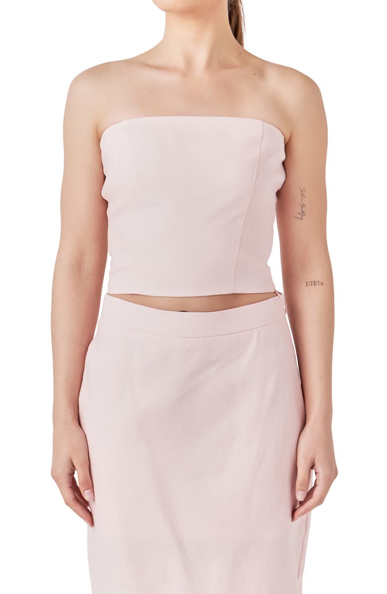 Endless Rose Strapless Linen Top, Alternate, color, Dusty Pink