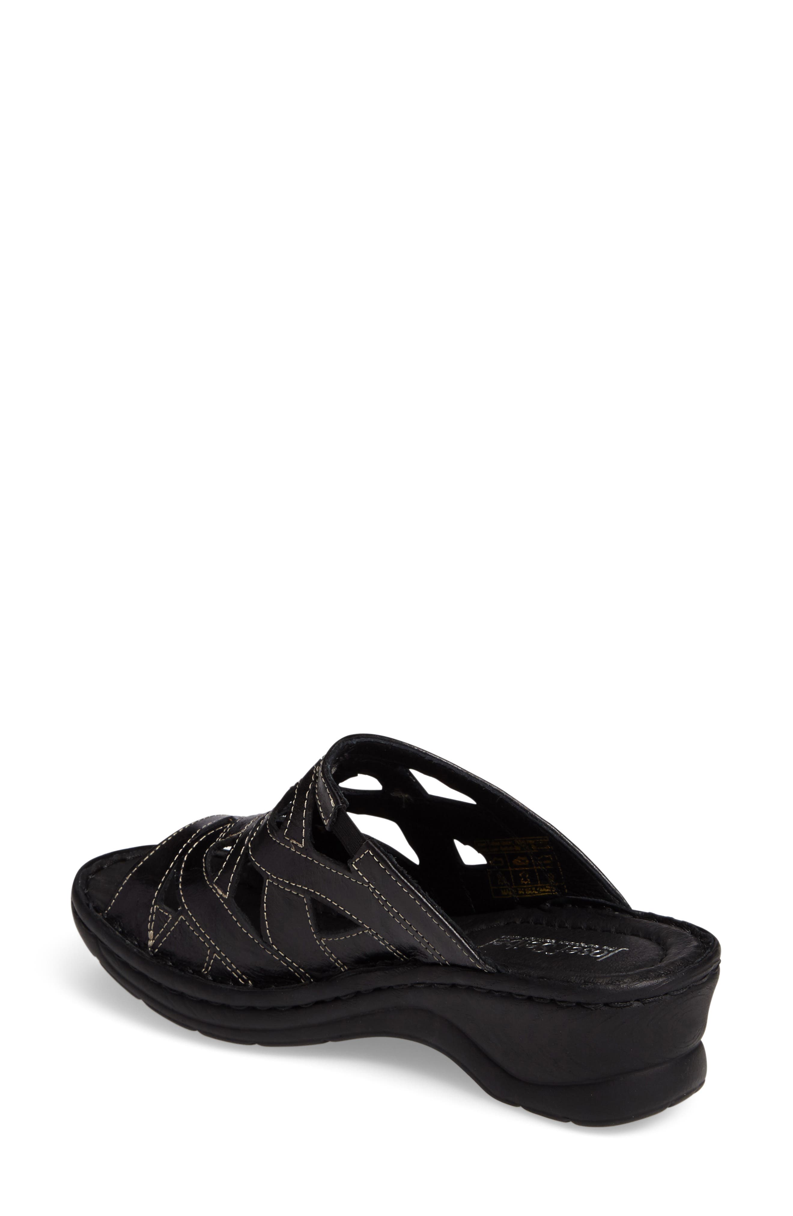 Catalonia 44 Slide Sandal, Alternate, color, BLACK LEATHER