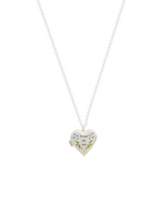 Fable England Forget Me Not Heart Locket Necklace