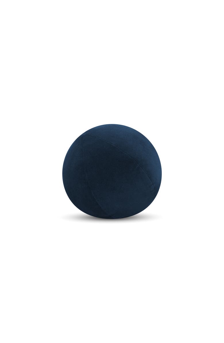Elaine Smith Plush Velvet Indoor & Outdoor Woven Accent Orb Pillow, Main, color, Midnight