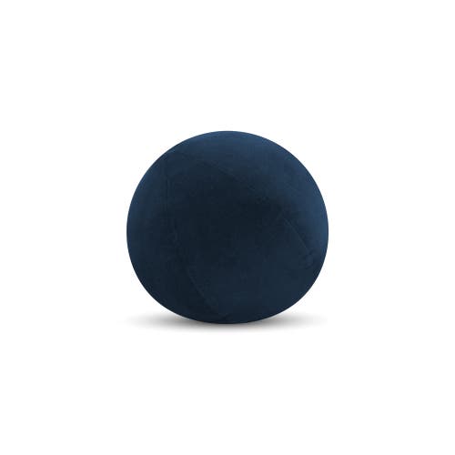 Elaine Smith Plush Velvet Indoor & Outdoor Woven Accent Orb Pillow In Blue