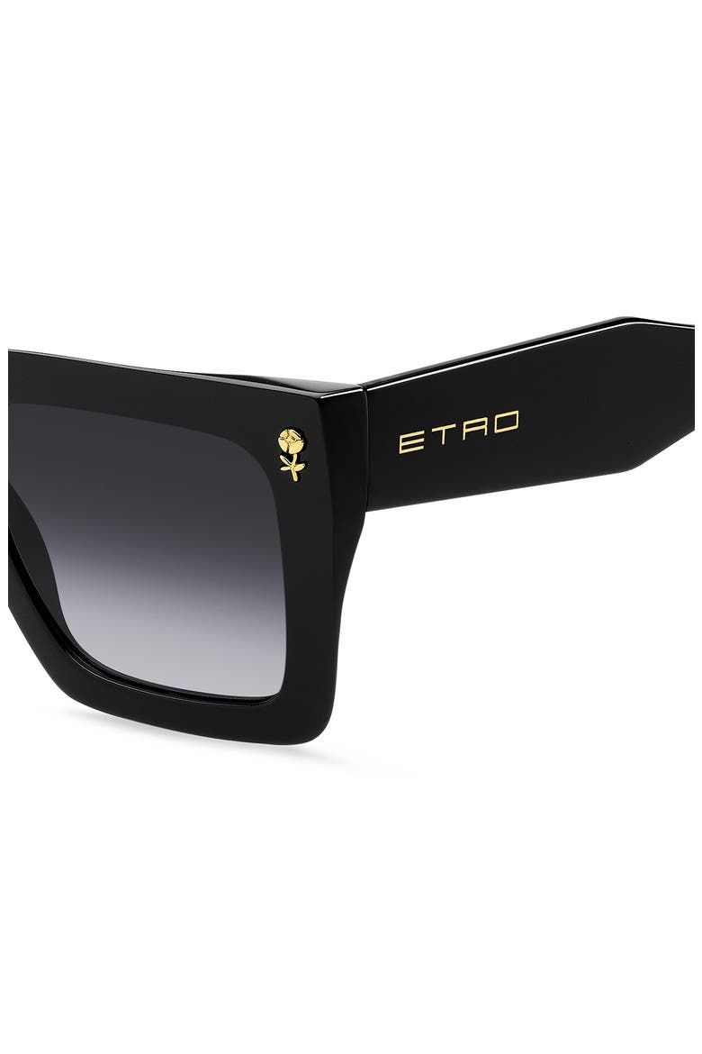 52mm Square Sunglasses, Alternate, color, BLACK/ DARK GREY SF