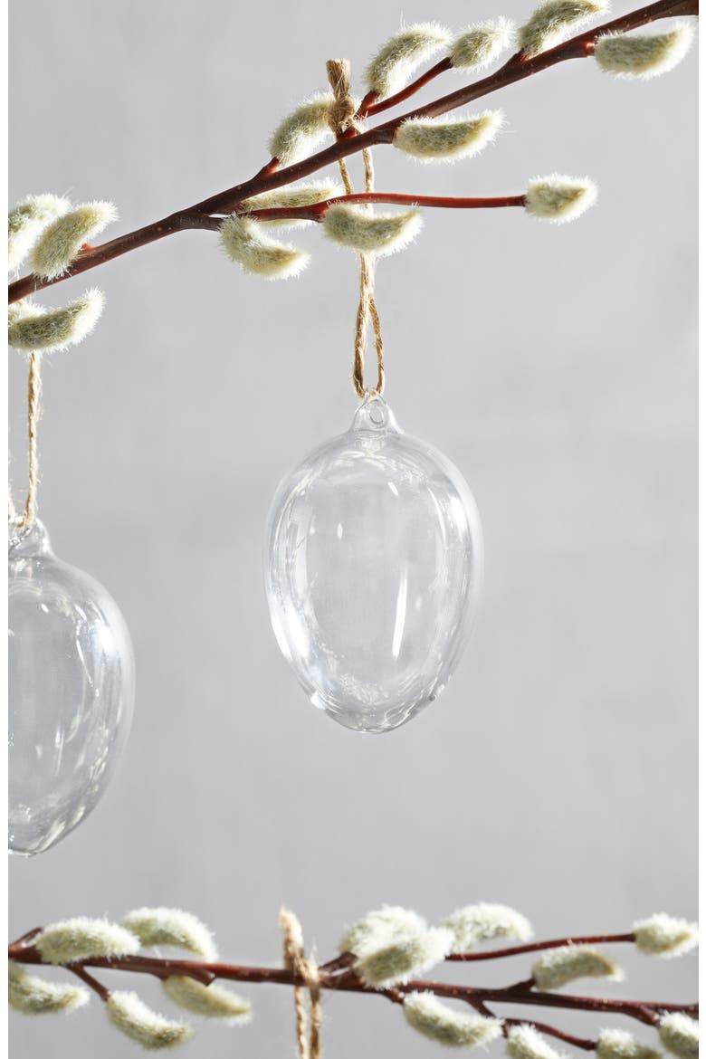 Set of 6 Glass Eggs, Alternate, color, GLASS