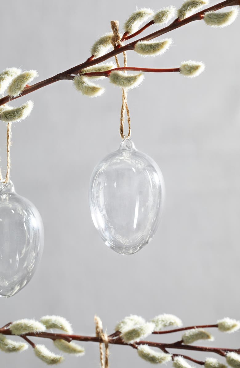 The White Company Set of 6 Glass Eggs, Alternate, color,