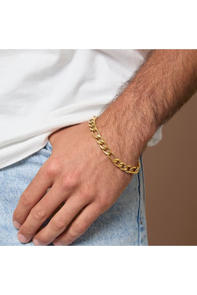 Figaro Chain Bracelet, 8.5'' Chain, Alternate, color, Gold