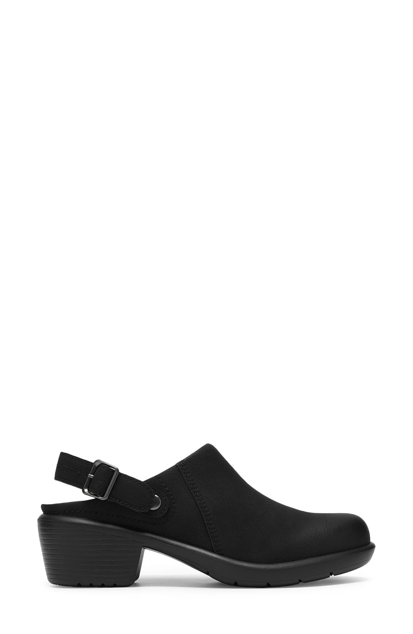 Kynnznie Clog, Alternate, color, BLACK LEATHER