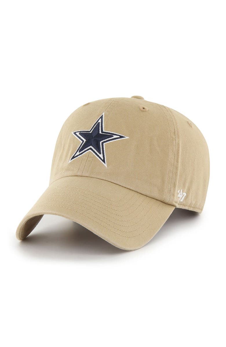 '47 Men's '47 Khaki Dallas Cowboys Secondary Clean Up Adjustable Hat, Main, color, Khaki