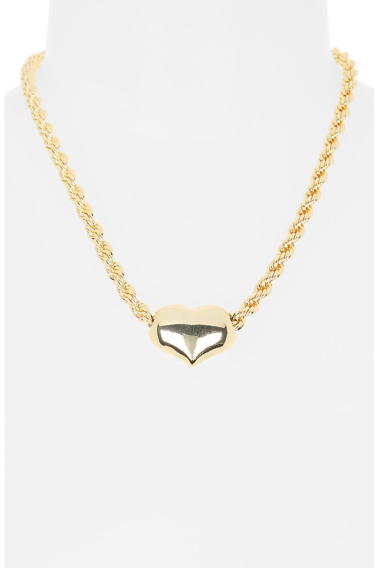 Jolie Heart Necklace, Alternate, color, GOLD