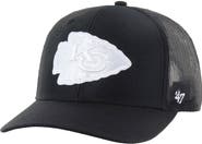 '47 Men's '47 Black Kansas City Chiefs Trucker Adjustable Hat