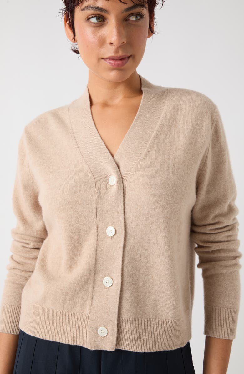 LK Bennett Mara V-Neck Cotton Cardigan, Alternate, color, 